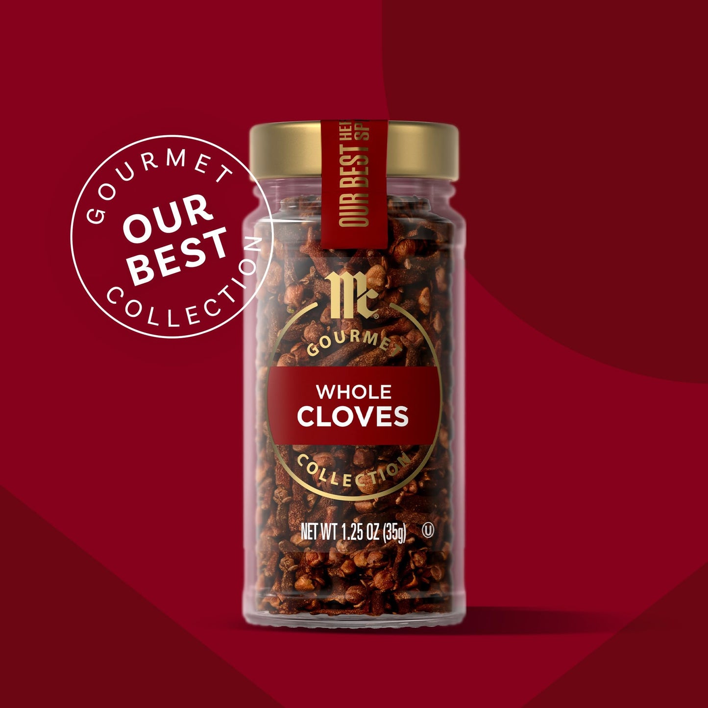McCormick Gourmet Collection Cloves, Whole, Non GMO, Our Best Herbs & Spices, Intense Aroma & Sweet, Pungent Flavor, Enhance Desserts, Cider & Savory