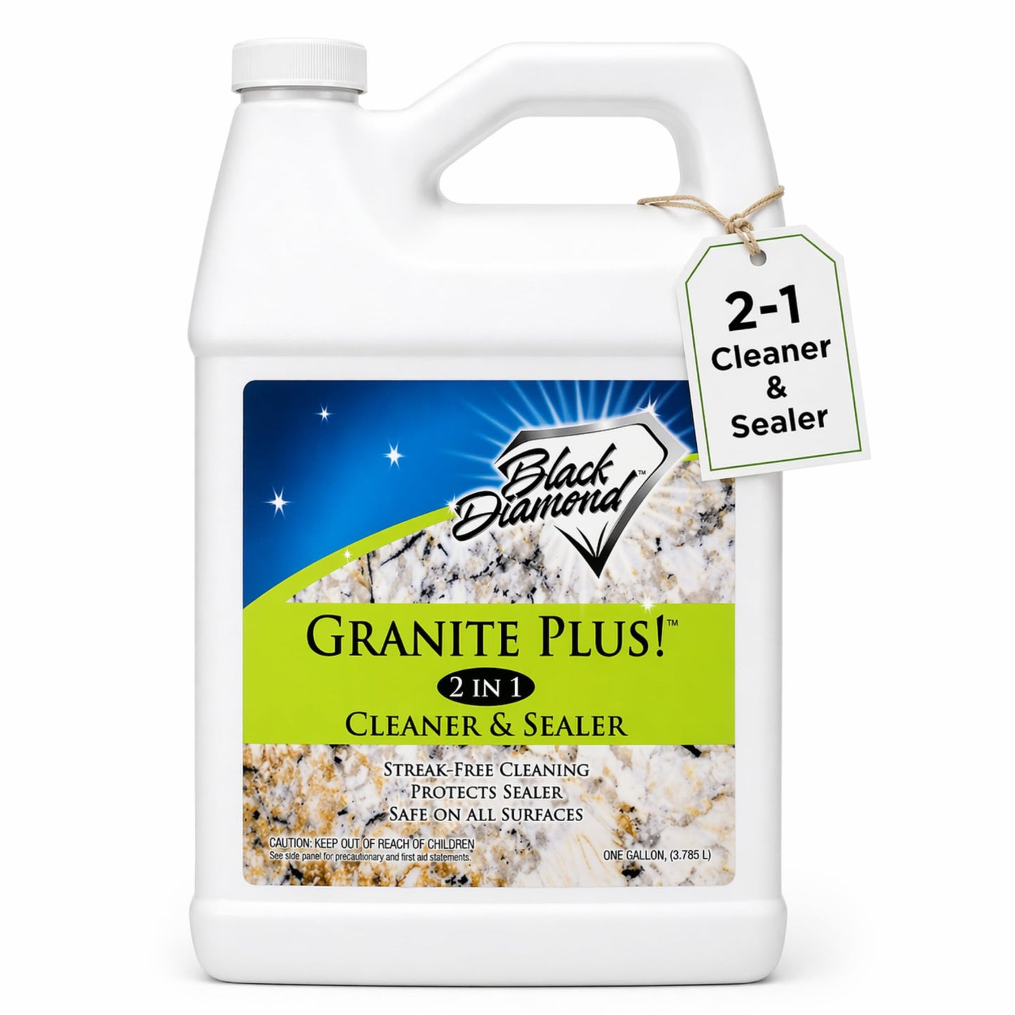 Black Diamond Stoneworks Granite Plus 2-in-1 Cleaner & Sealer, pH Neutral, Streak-Free Stone Cleaner for Granite, Marble, Quartz, Travertine