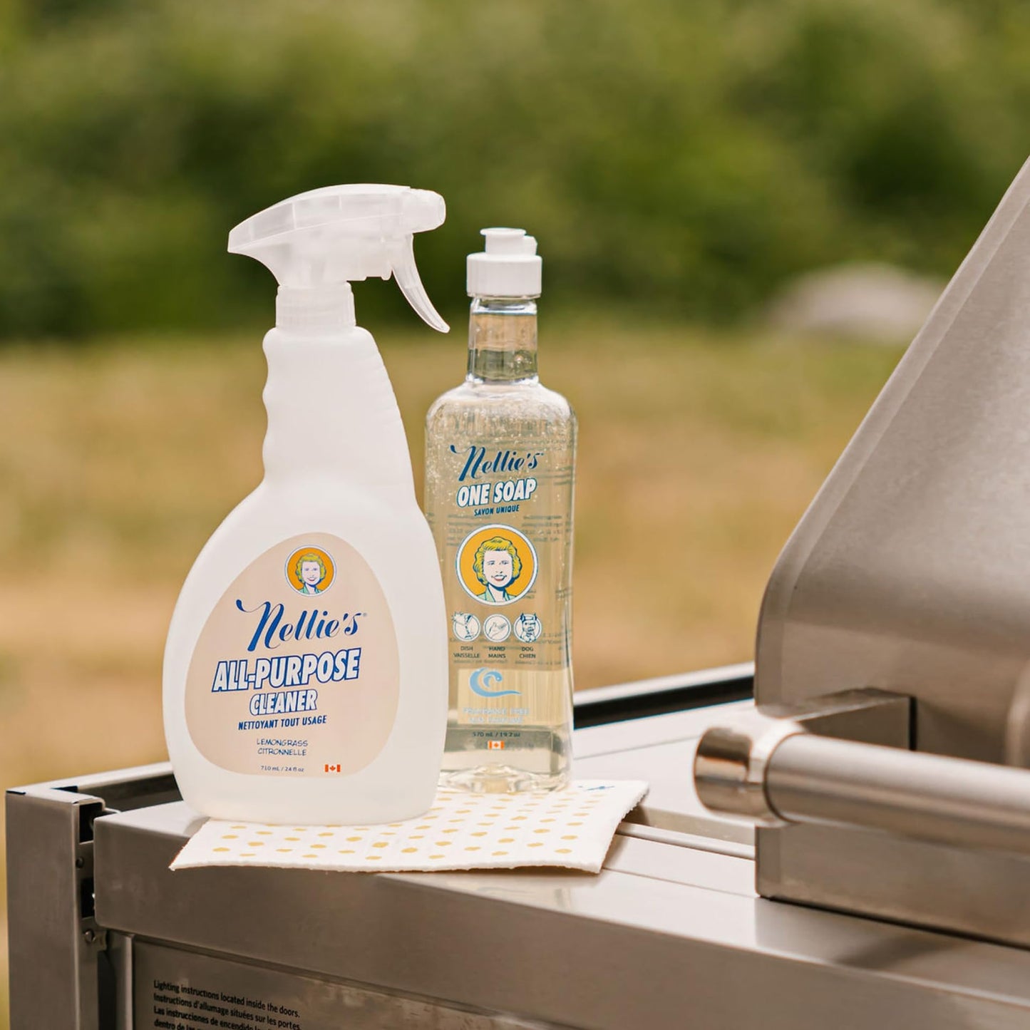 Nellie's One Soap - Fragrance-Free Multi-Purpose Cleaner for Dishes, Surfaces, and Hands - Gentle, Plant-Based Formula That’s Soft on Skin - 19.2 oz