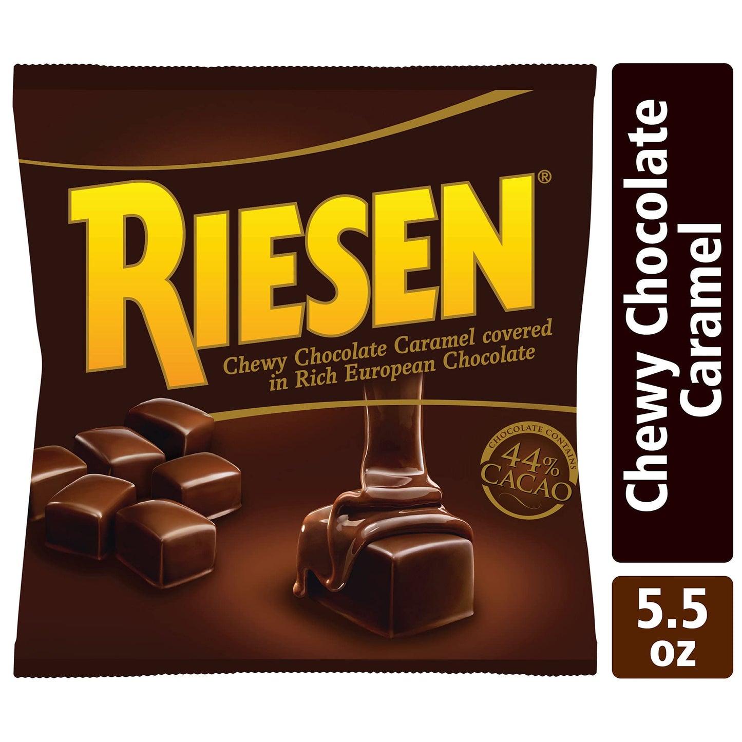 Riesen Chocolate Covered Chewy Caramel Candy, 5.5 Oz (Pack of 12)