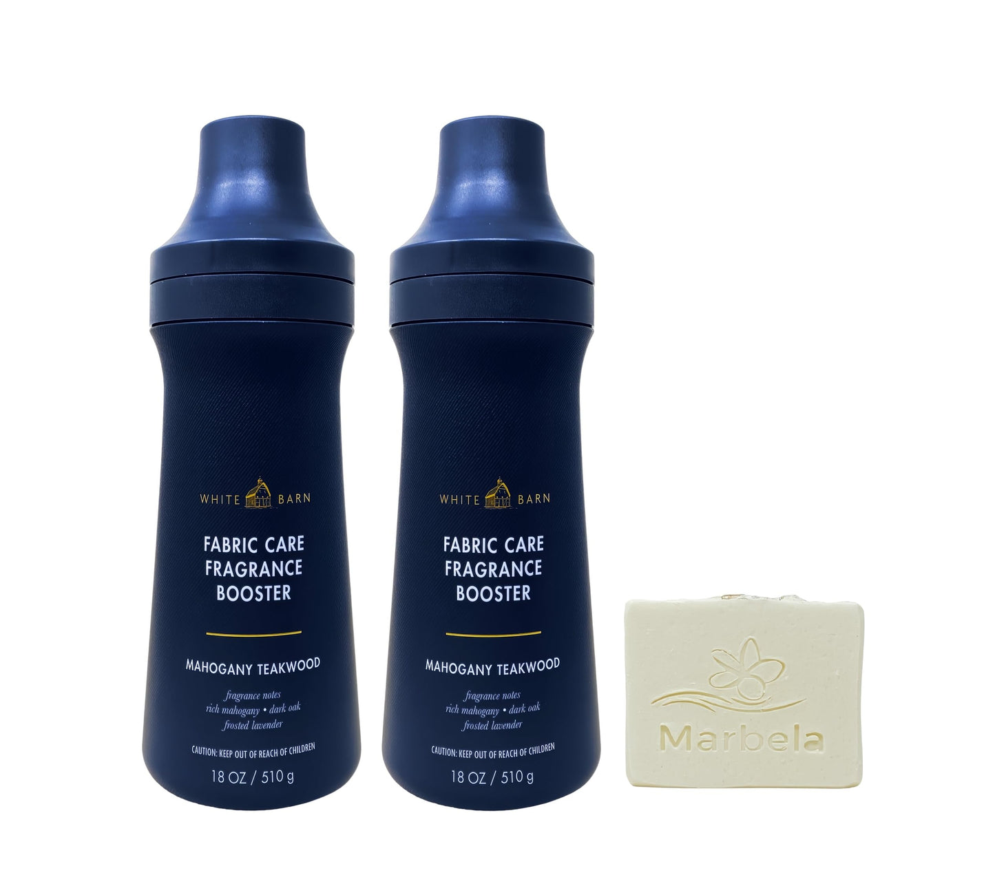 Bath & Body Works Mahogany Teakwood 2 Fabric Care Fragrance Boosters with a Natural Oats Bar Soap
