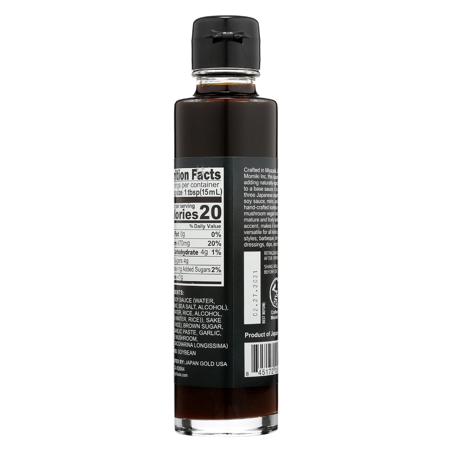Muso From Japan - Black Garlic Umami Sauce - Rich Flavor, Vegan and Gluten-Free - 5.1 Oz
