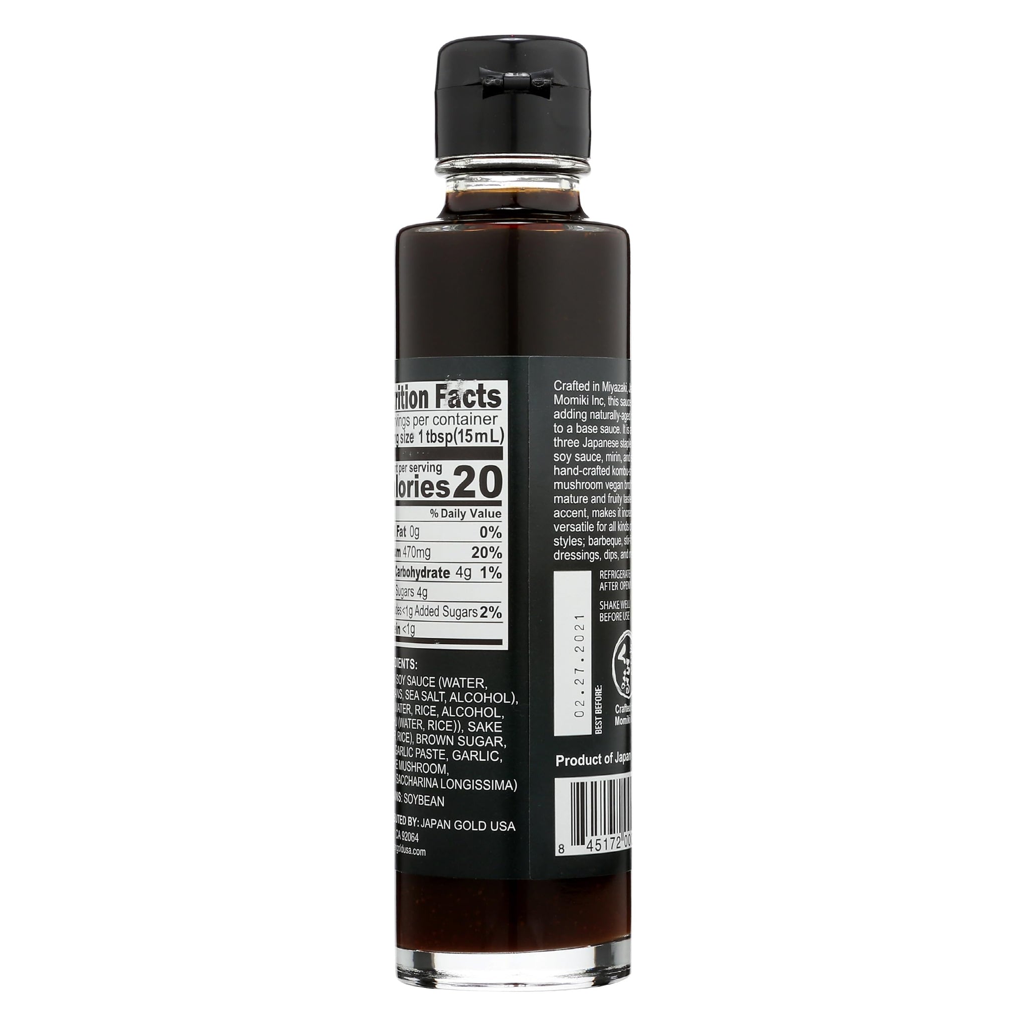 Muso From Japan - Black Garlic Umami Sauce - Rich Flavor, Vegan and Gluten-Free - 5.1 Oz