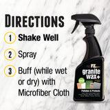 Granite Wax Plus - Granite Cleaner & Polish, Hard Water Stain Remover, Kitchen, and Bathroom Cleaner - Streak-Free Shine, Carnauba Wax, Banana Scent