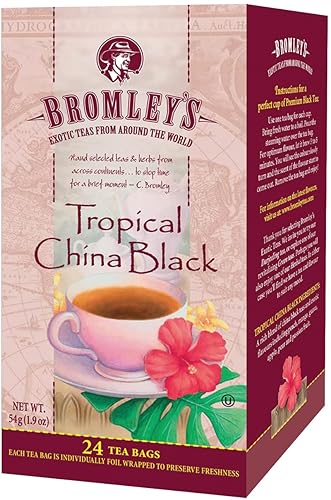 Bromley's Tropical China Black Tea, 24 Count (Pack of 6)