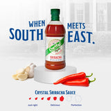 Crystal Sriracha Sauce - 16 fl oz Bottle, Authentic New Orleans Hot Sauce Blend, Sweet Tangy Jalapeño Spice for Dips, Marinades, Wings, Perfect