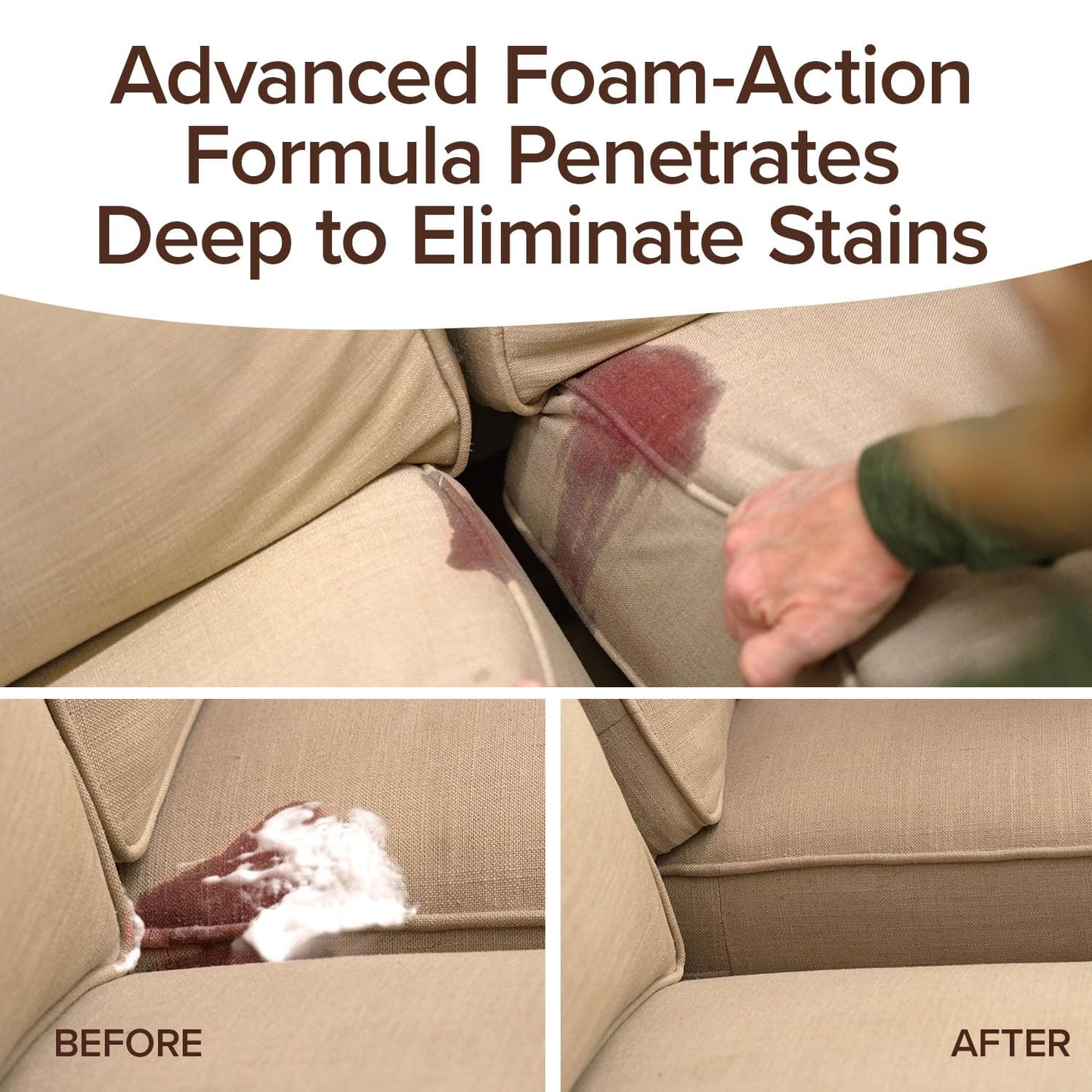 Bull Shot Carpet Spot & Stain Remover, AS SEEN ON TV, Made In USA, Just Point & Spray, Stain-Lifting Foam-Action, Pet Stains & Odors, Coffee, Soda