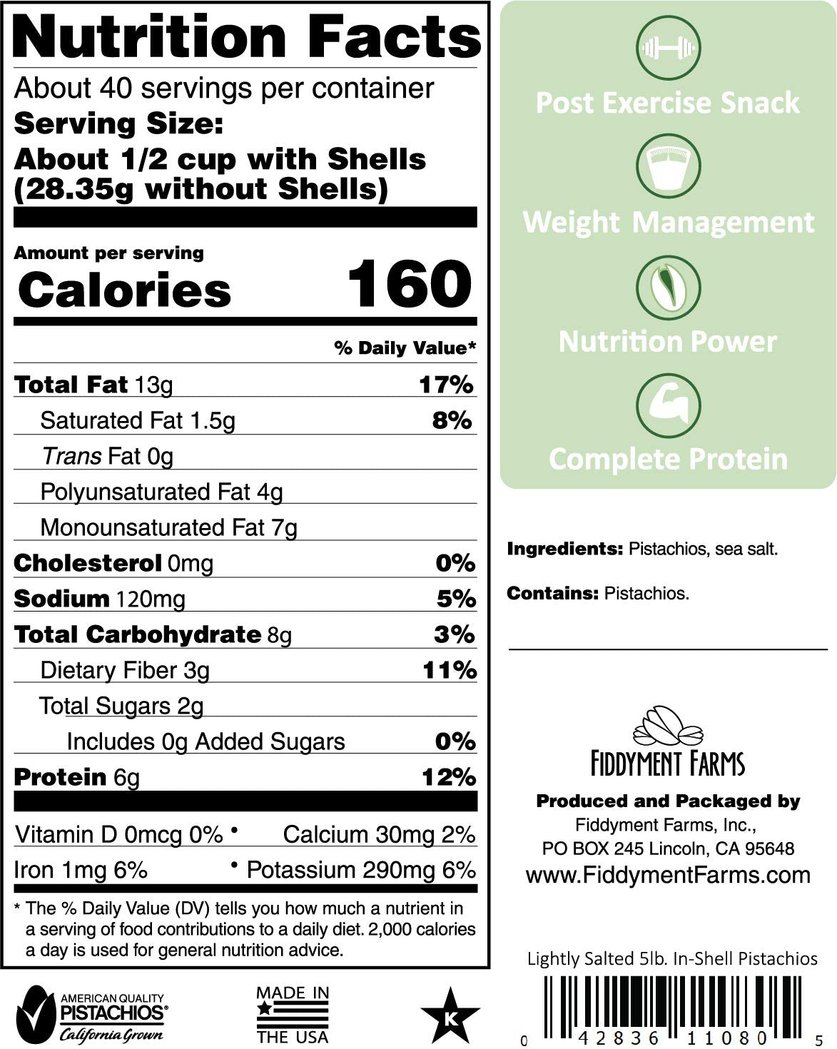 Fiddyment Farms 5 LB. In-Shell Sea Salted