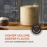 Dual-Flour Organic Sourdough Starter Culture - Fast-Activating Dehydrated Chips with Natural Wild Bread Yeast - Non-GMO Flour Sourdough Bread Starter