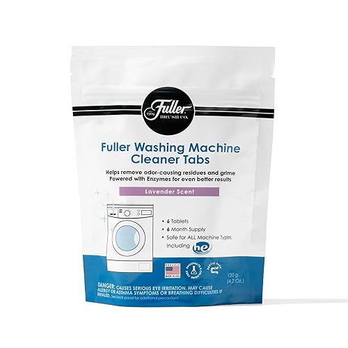 Fuller Washing Machine Cleaner Tablets - Washer Cleaner for Front Load, Top Load - Removes Odor, Dirt, Grime, Lavender Scent, Septic Safe (Pack of 4)