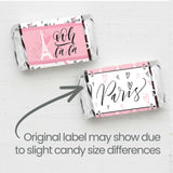 Paris Birthday Candy Bar Wrappers, Eiffel Tower, 42 Count