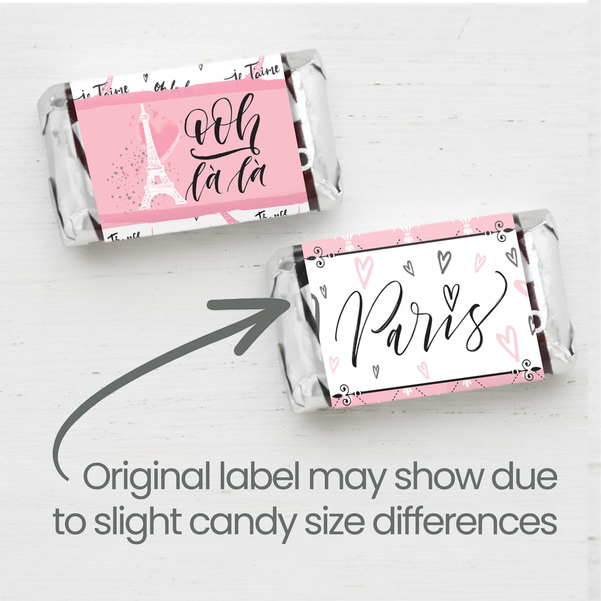 Paris Birthday Candy Bar Wrappers, Eiffel Tower, 42 Count
