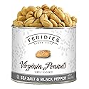 FERIDIES Salt and Pepper Peanuts, Super Extra Large Salted Virginia Peanuts, 9oz CAN