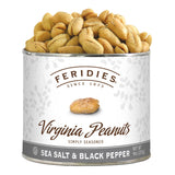 FERIDIES Salt and Pepper Peanuts, Super Extra Large Salted Virginia Peanuts, 9oz CAN