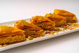 Cedar Pastries 16-Piece Traditional Triangle Baklava - Cashew, Almond & Walnut Assortment | Handmade Mediterranean Dessert | Kosher & Halal
