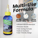 Silicone Buster Remover - 110ml Silicone & Caulk Residue Cleaner with Precision Nozzle - Fast-Acting Gel, Surface-Safe Formula for Post-Scraping