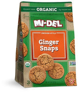 Mi-Del Cookies, Organic Ginger Snaps, 8 Ounce (Pack of 12)