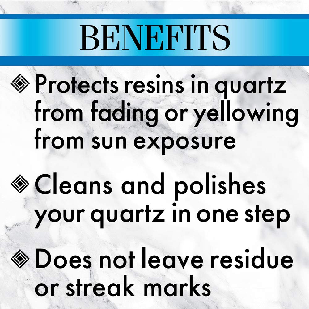 Stone Care International Quartz Cleaner and Polish - 24 Ounce (2 Pack) - Clean & Shine Your Quartz Countertops Islands and Stone Surfaces with UV