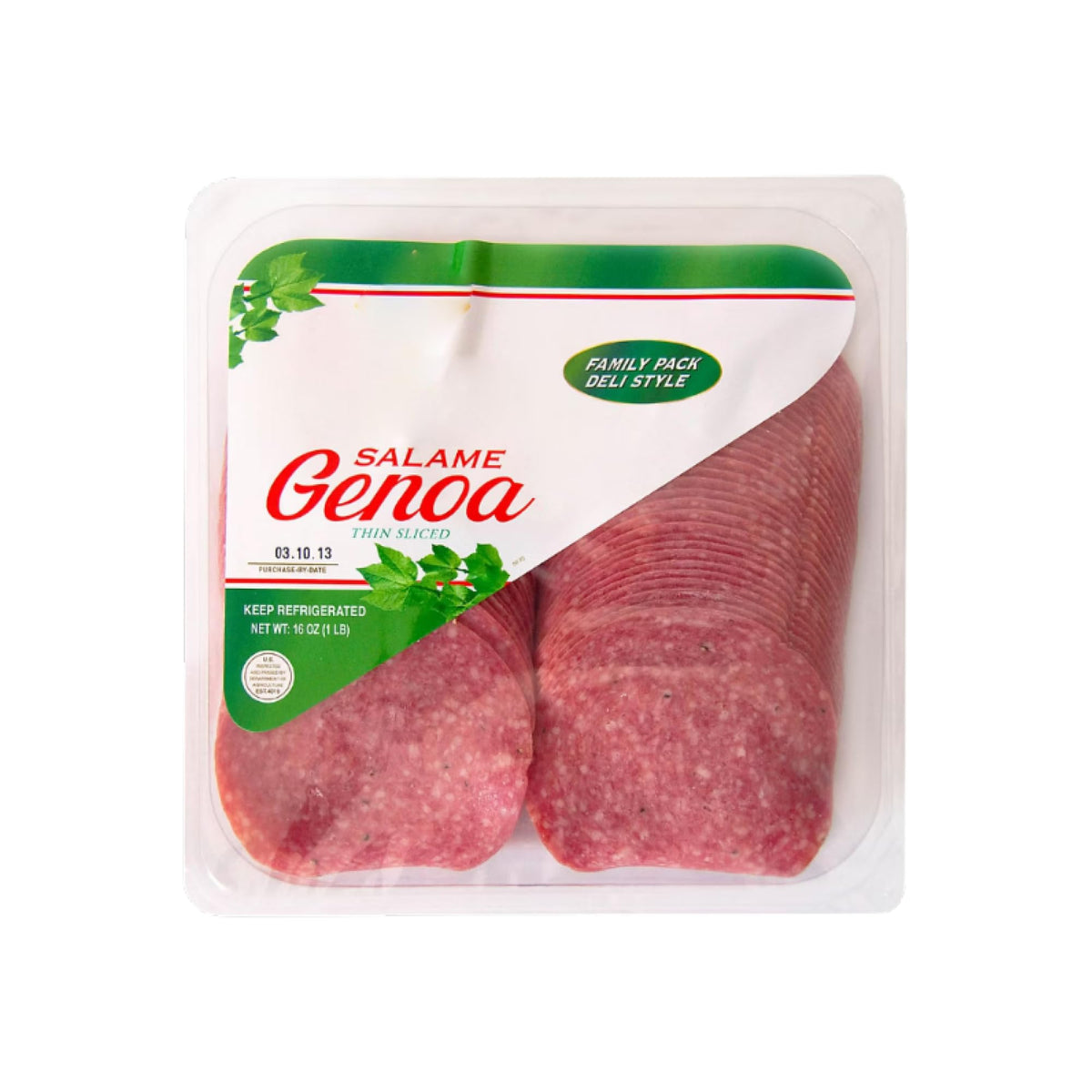 Salutem Vita - Genoa Salami Authentic Italian Flavor, 16 oz - Pack of 5