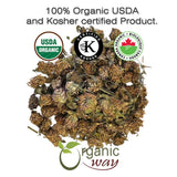 Organic Way Red Clover Blossoms Dried Whole - Herbal Tea | European Wild-Harvest | Organic & Kosher Certified | Raw, Vegan, Non GMO & Gluten Free |