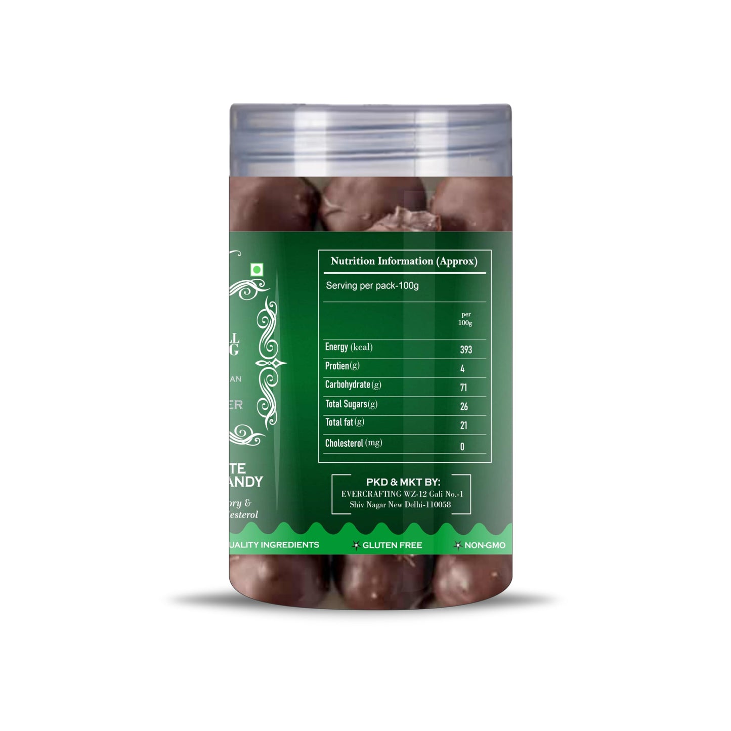 Blessfull Healing Chocolate Coconut Candy 5 Oz(Ounce) Airtight Container With Spoon