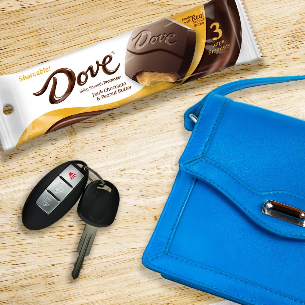 DOVE Large PROMISES Dark Chocolate Peanut Butter Candy, 2.75 oz Pack