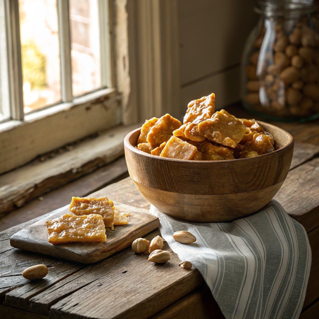 Virginia Diner Gourmet Natural Classic Peanut Brittle - XL Buttery Virginia Peanuts Non-GMO, Preservative Free Gifts from Virginia Since 1929-16 Oz