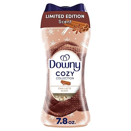 Downy Cozy Collection In-Wash Laundry Scent Booster Beads, Chai Latte Scent, 7.8 oz, Limited Edition Laundry Beads