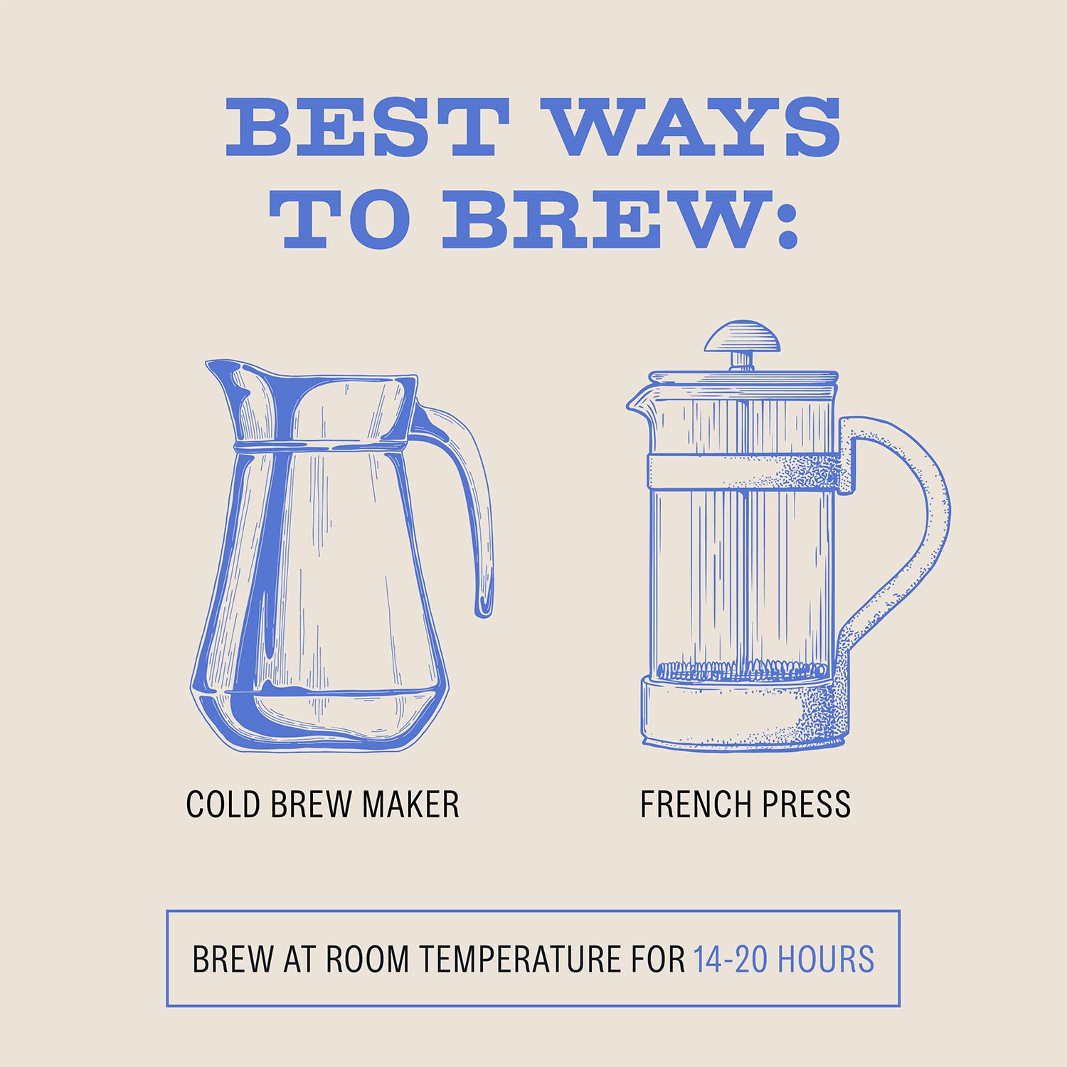 Bizzy Organic Cold Brew Coffee | Dark & Bold Blend | Coarse Ground Coffee | Dark Roast | Micro Sifted | Specialty Grade | 100% Arabica | Brew Bags |