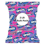 CandyKrave Nerds Mini Candy Bulk Strawberry and Grape Flavors - 2 lbs Pack Hard Candy Stocking Stuffers, Nerds Candy Mini Boxes - Delicious