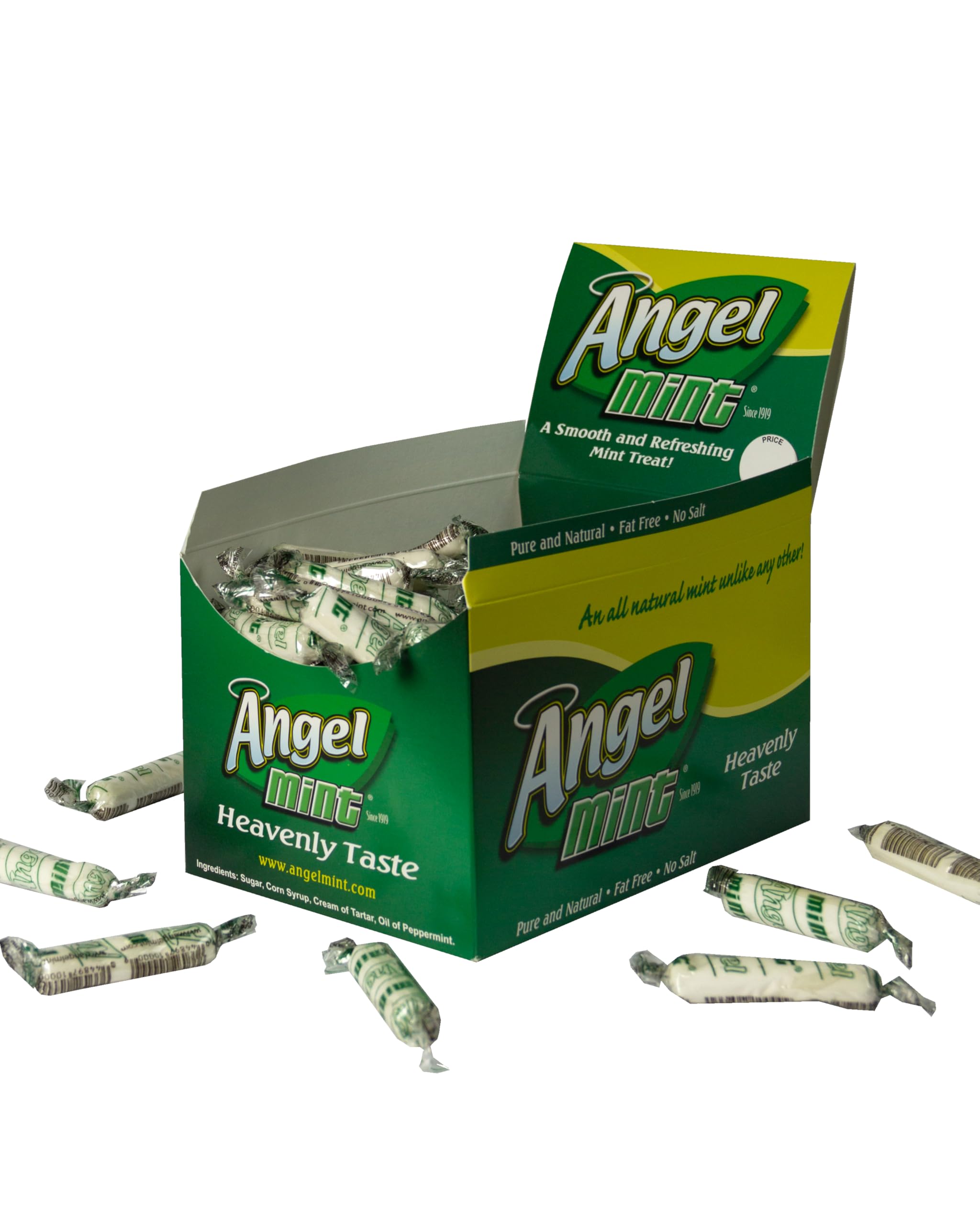Original Angel Mint 40 oz box | Individually Wrapped Mint Treats | Old Fashion Candy |Pure and Natural | Fat Free | Gluten Free | Soy Free | Salt Free