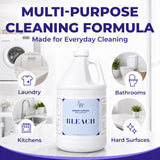 Medorra Liquid Bleach, 1 Gallon, 6-Pack, Original Unscented Chlorine Bleach, 128 fl oz Each, Multi-Purpose Cleaner for Laundry, Whites, Stain Removal