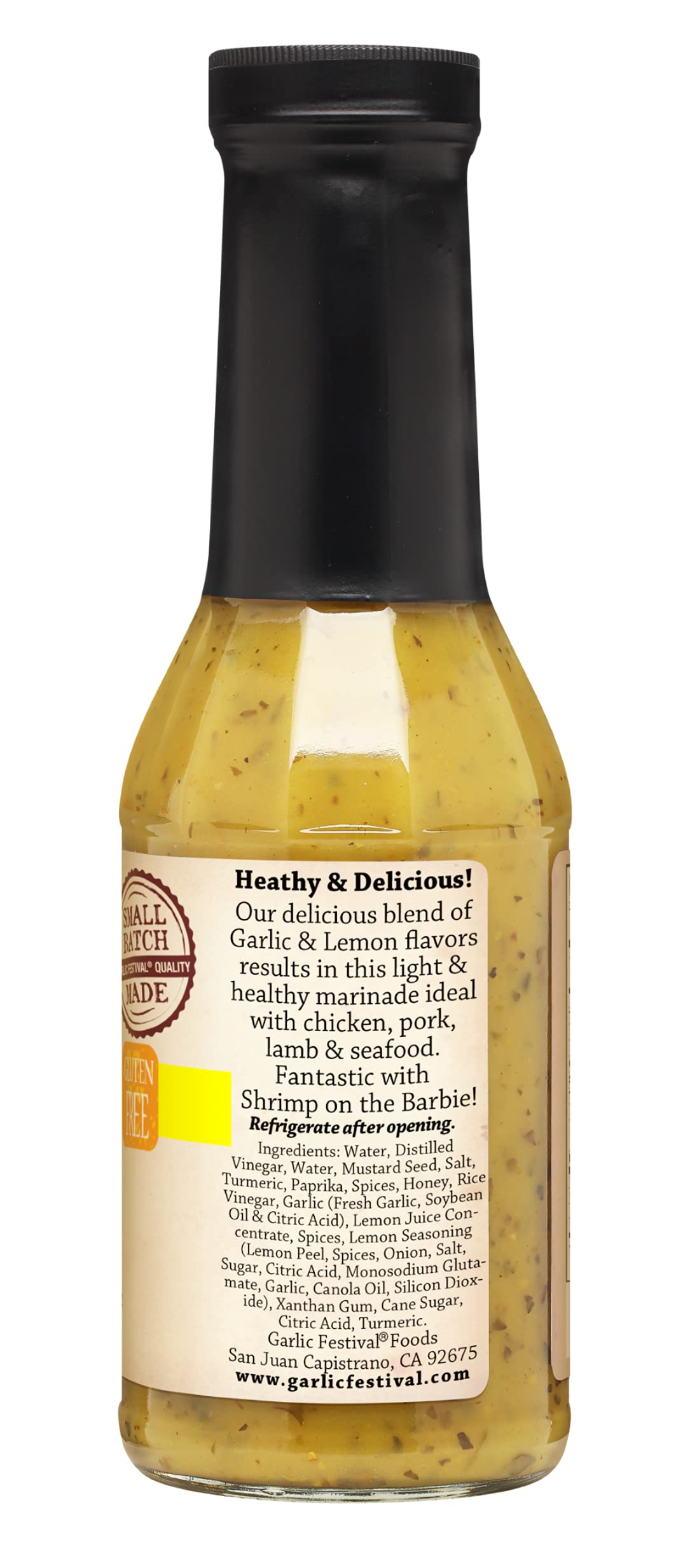 Garlic Festival Foods Garlic Lemon Marinade & Grill Sauce 13.5 oz.