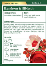 Traditional Medicinals Tea, Organic Hawthorn & Hibiscus, Promotes Heart Health, 16 Tea Bags (1 Pack)