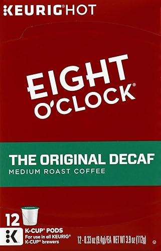 Eight O'Clock Coffee The Original Decaf Keurig K-Cups Coffee, 12 Count