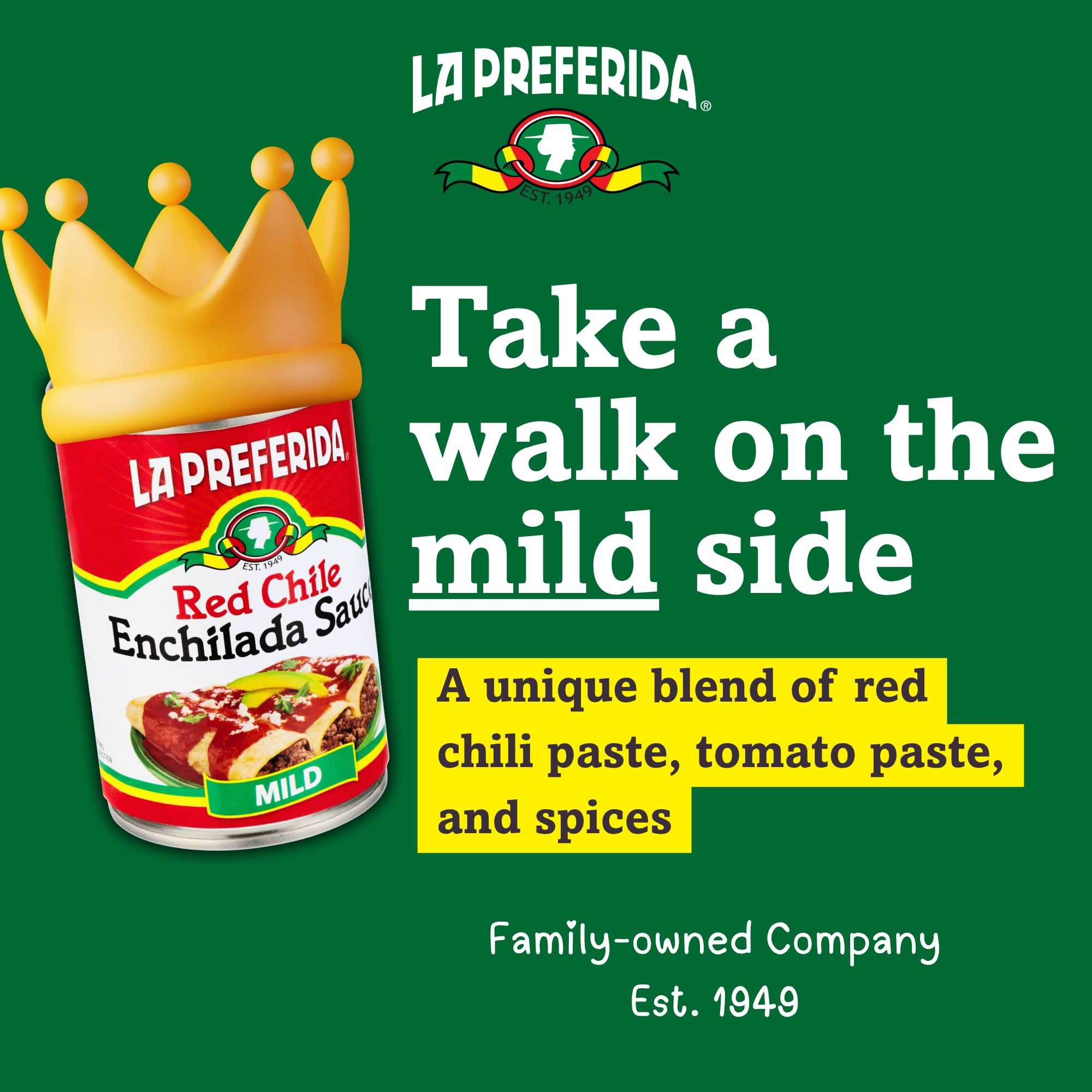 La Preferida Mexican Foods Red Chile Enchilada Sauce, Mild | Salsa de Chile Rojo para Enchiladas | 10 OZ (Pack of 12)