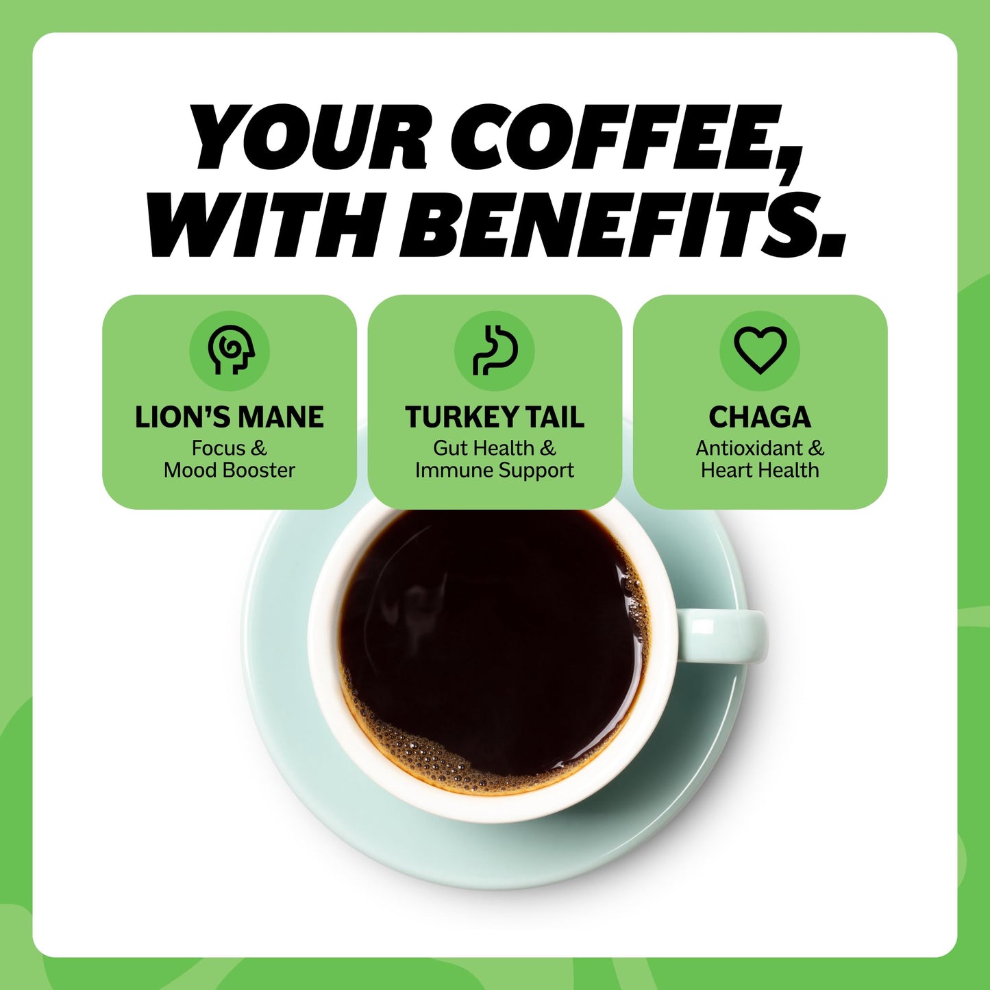 Shroom Brew Max Health Organic Mushroom Coffee Focus and Gut Support with Boosting Immunity and Elevates Mood | Healthy and Organic Lion's Mane