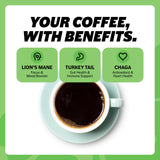 Shroom Brew Max Health Organic Mushroom Coffee Focus and Gut Support with Boosting Immunity and Elevates Mood | Healthy and Organic Lion's Mane