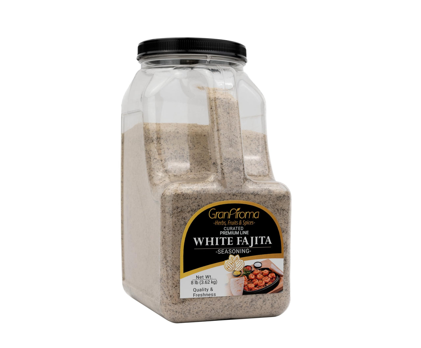 GranAroma White Fajita Seasoning, Spicy & Savory, Delicious Taste, Fajitas & Tacos (8 Pound)
