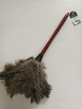 18" Feather Duster Wooden Handle | Natural for Cleaning and Moping 18-20" Inch Genuine Ostrich Feathers, Easy to Clean Reuse