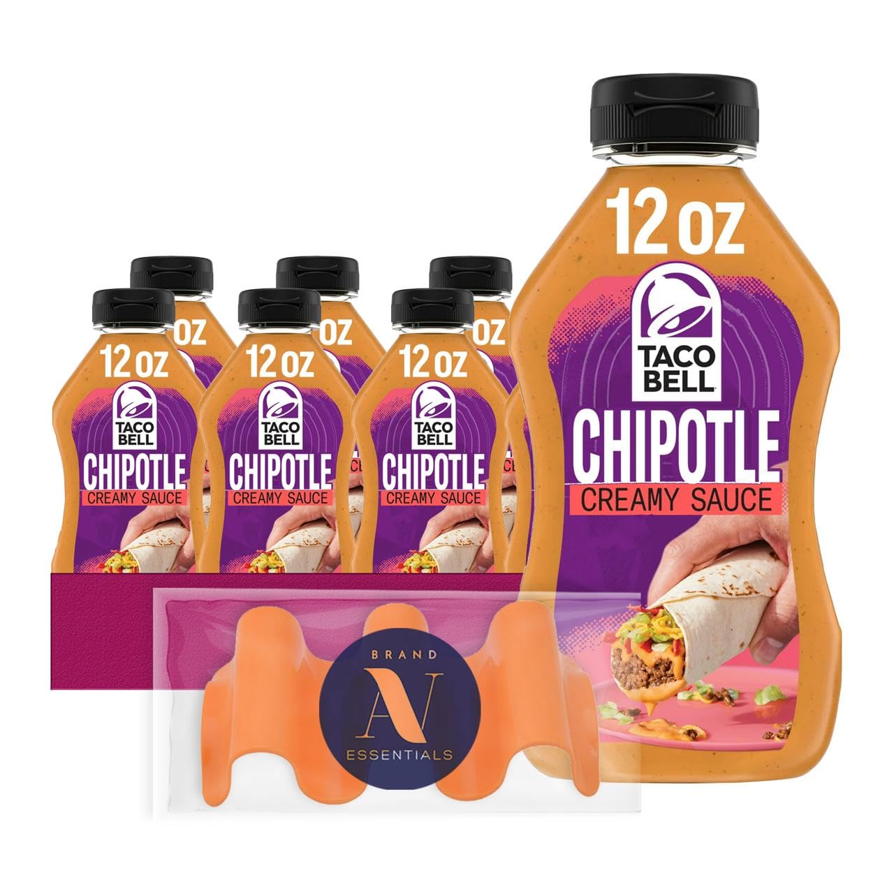 Taco Bell - Lavinia Essentials Bundle: 6-Pack of Chipotle Creamy Sauce, 12oz Squeezable Plastic Bottle + 1 Utility Prop