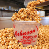 Johnson's Popcorn Small Caramel Tub - World Famous Caramel Popcorn Since 1940, Handmade Everyday