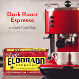 Eldorado Coffee Roasters Finely Ground Dark Roast Espresso Brick, 12 Pack - 9oz Bricks