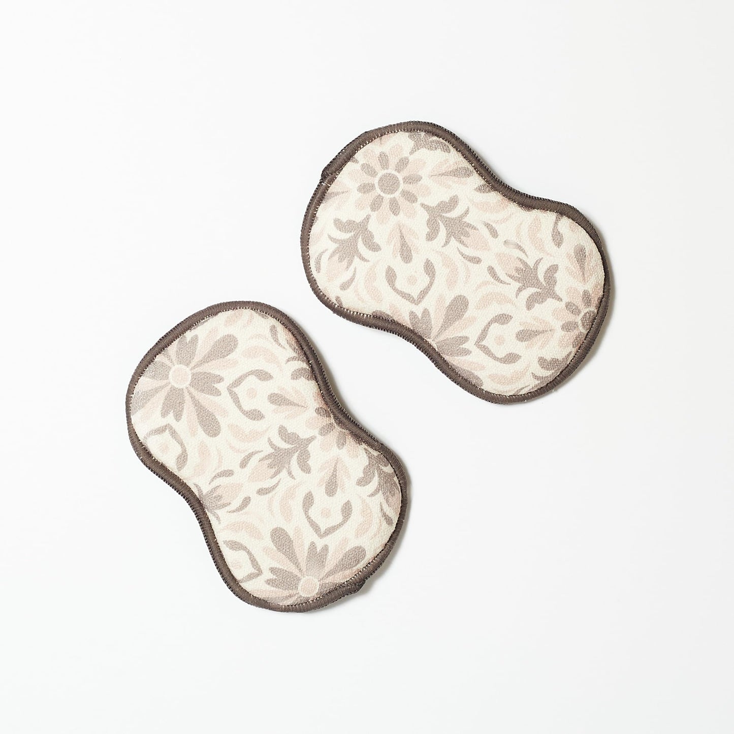 Bright Habits Sponge Set in Taupe - Set of 2 Super Absorbent Washable Reusable Cleaning Sponges Made from Recycled Materials, Durable Eco Friendly