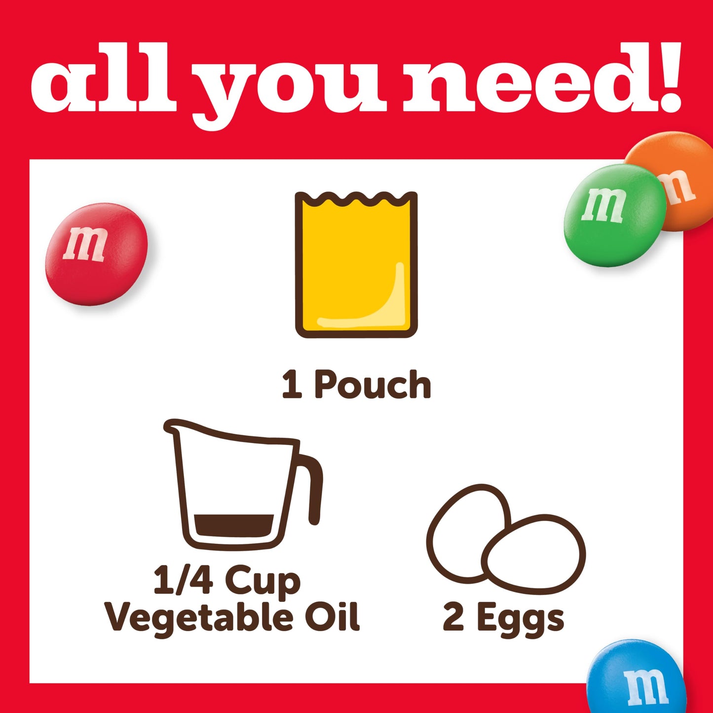 Betty Crocker Fudgy Blondie Bar Mix, with Milk Chocolate M&M'S Minis Chocolate Candies, 16.6 oz
