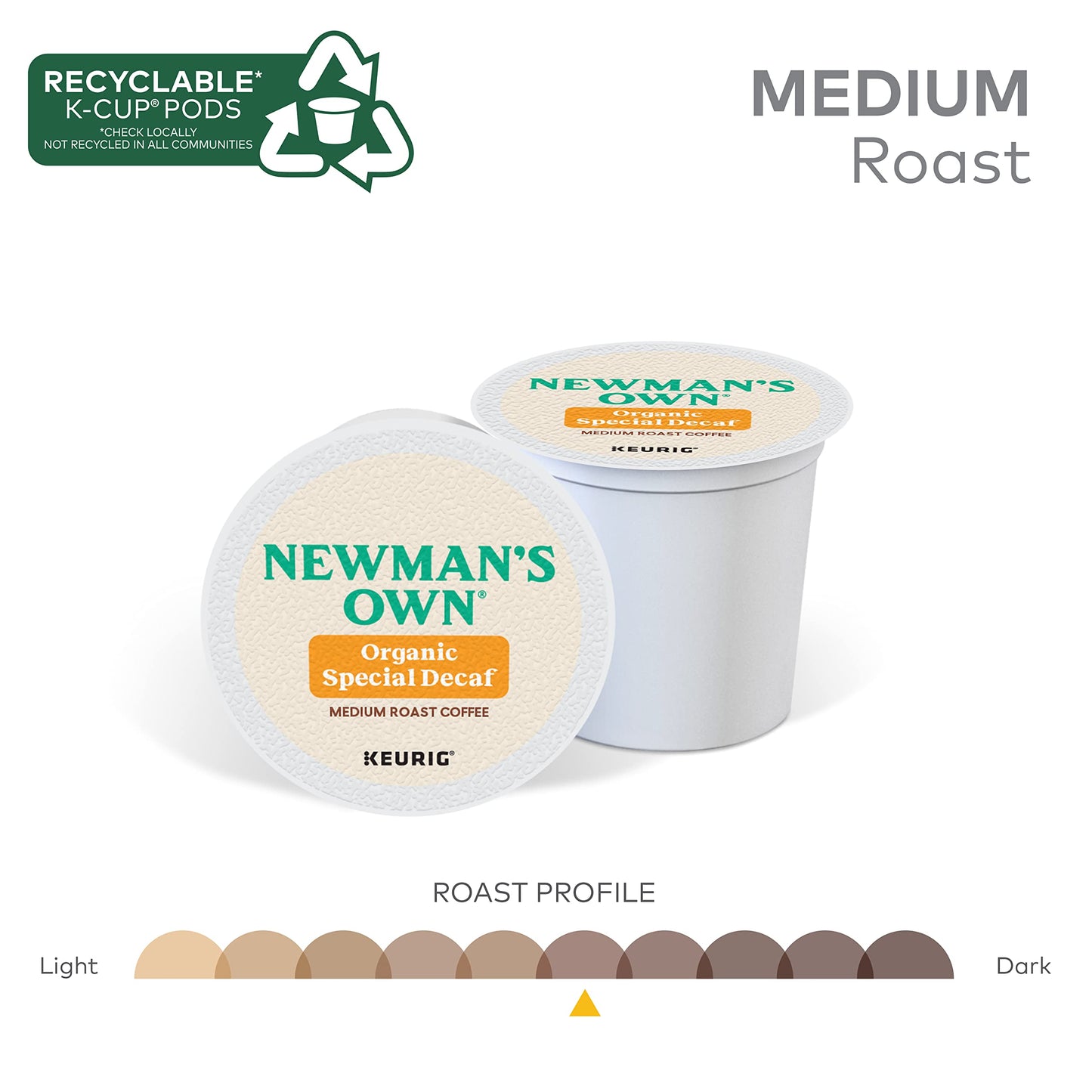 Newman's Own Organics Special Blend Decaf, Single-Serve Keurig K-Cup Pods, Medium Roast Coffee, 24 Count