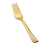 200-Piece Gold Plastic Cutlery Set - Disposable Gold Flatware - 100 Forks, 50 Spoons, 50 Heavy Duty Knives for Party Bulk