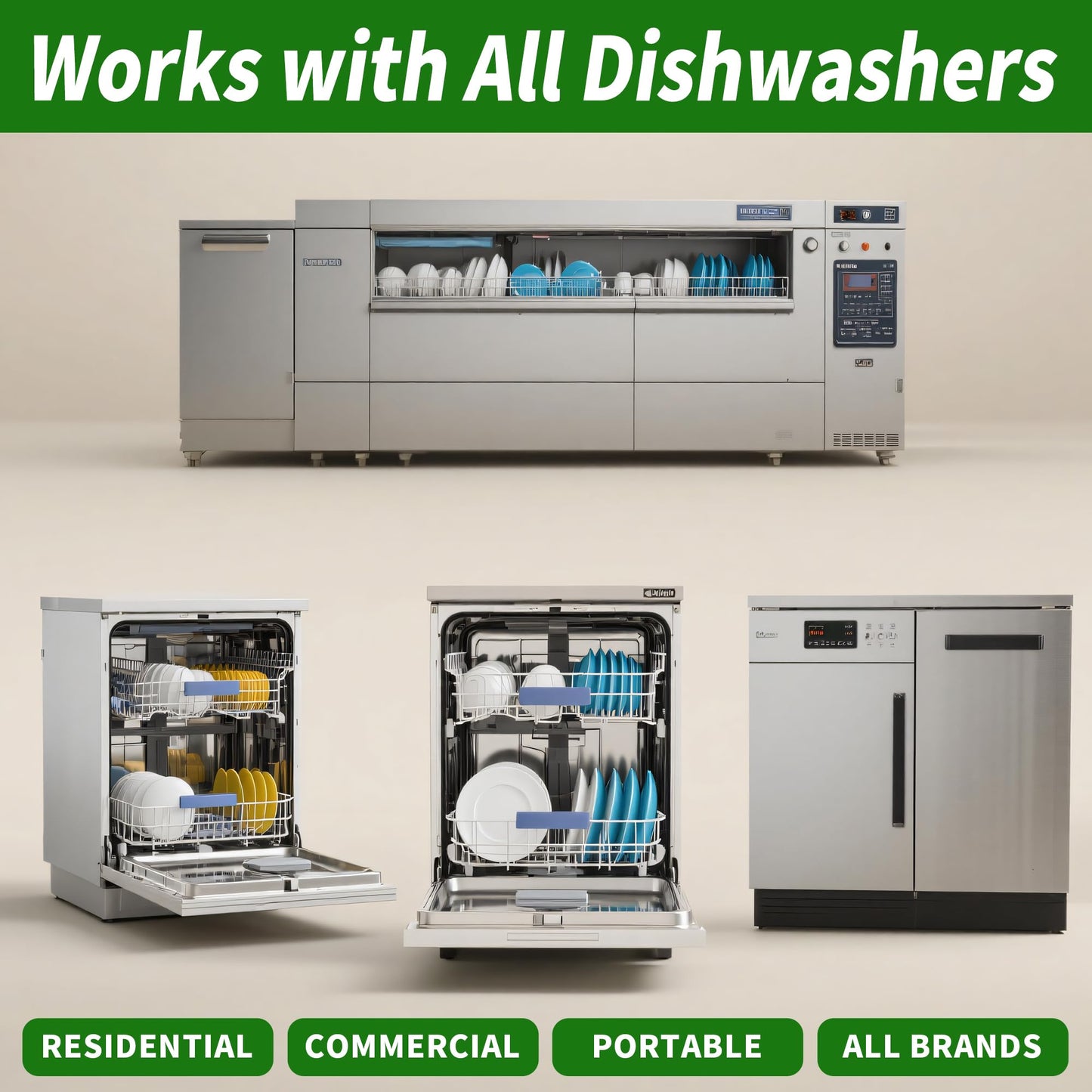 Dishwasher Cleaner and Deodorizer Tablets-12 Pack, Heavy Duty Deep Cleaning Descaler Pods for Dish Washer Machine, Removes Limescale, Odor, Grease