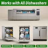 Dishwasher Cleaner and Deodorizer Tablets-12 Pack, Heavy Duty Deep Cleaning Descaler Pods for Dish Washer Machine, Removes Limescale, Odor, Grease