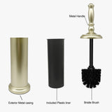 Indecor Home Metal Toilet Bowl Brush with Holder Premium Bathroom Cleaning Set Rustproof Hygienic Durable Elegant Finish
